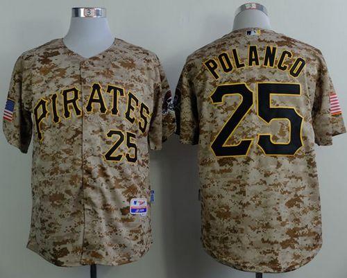 Pirates #25 Gregory Polanco Camo Alternate Cool Base Stitched MLB Jersey